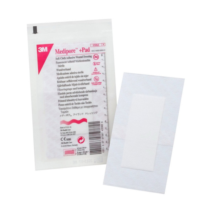 Повязка адгезивная для закрытия ран 3M™ Medipore™+Pad